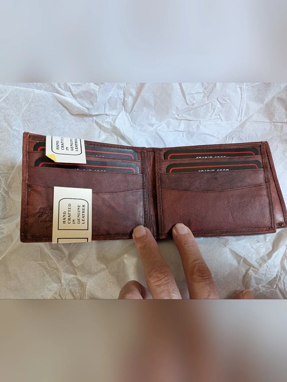 Vintage Style Genuine Leather Bi-Fold Brown Wallet